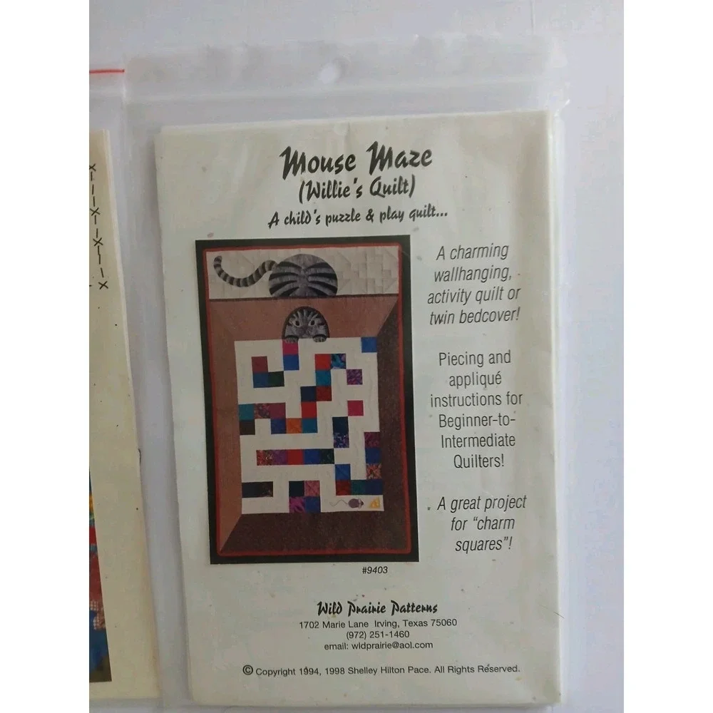 Two QUILT PATTERNs‎  Mouse Maze & Raggedy Hearts And Stars